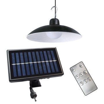 LED saulės energijos pakabinamas šviestuvas su pritemdomu šviesos jutikliu, LED/6W/3.7V 800 mAh IP44 + nuotolinio valdymo pultas
