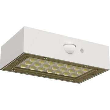 LED Saulės energijos prožektorius su judesio jutikliu LED/3,7V 1200mAh 4000K IP65 balta