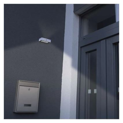 LED Saulės energijos prožektorius su judesio jutikliu LED/3,7V 1200mAh 4000K IP65 balta