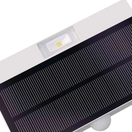 LED Saulės energijos prožektorius su judesio jutikliu LED/3,7V 1200mAh 4000K IP65 balta