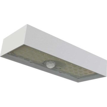 LED Saulės energijos prožektorius su judesio jutikliu LED/3,7V 3000mAh 4000K IP65 balta