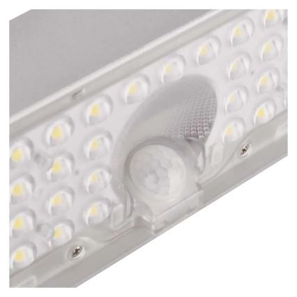 LED Saulės energijos prožektorius su judesio jutikliu LED/3,7V 3000mAh 4000K IP65 balta