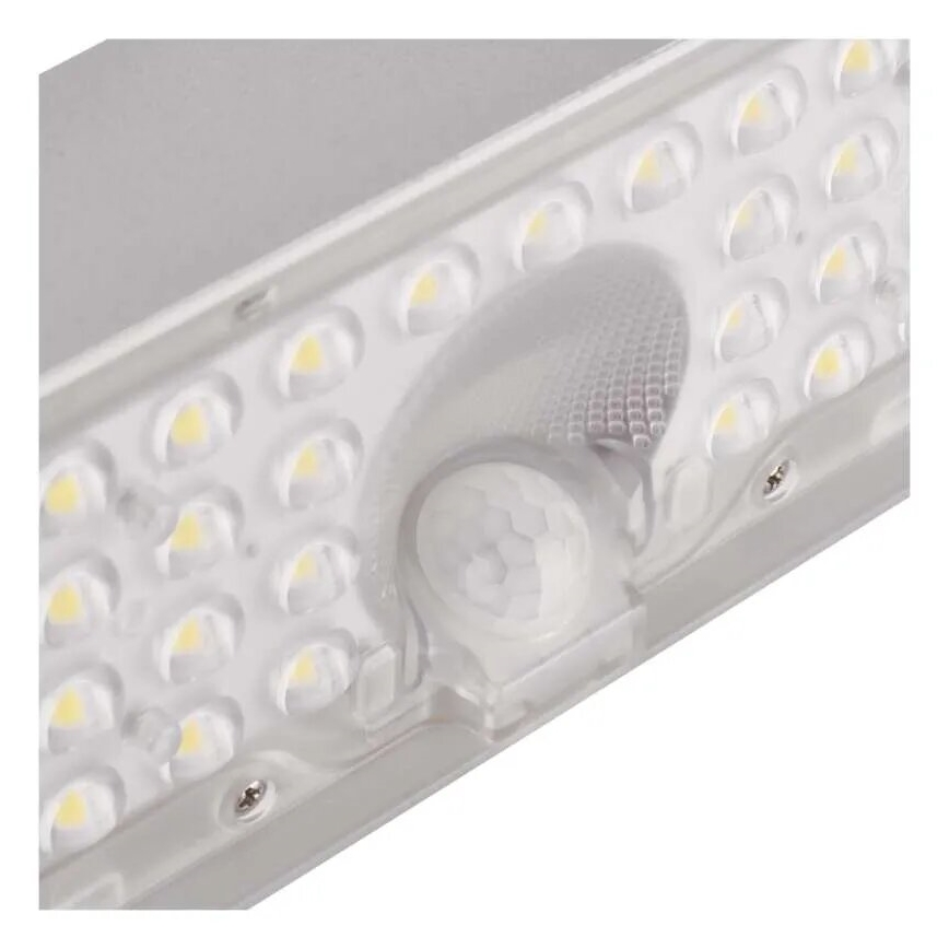 LED Saulės energijos prožektorius su judesio jutikliu LED/3,7V 3000mAh 4000K IP65 balta