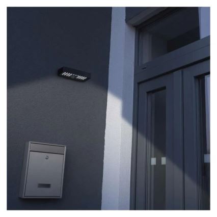 LED Saulės energijos prožektorius su judesio jutikliu LED/3,7V 3000mAh 4000K IP65 juoda