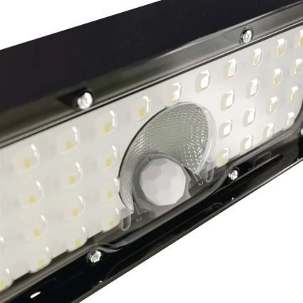 LED Saulės energijos prožektorius su judesio jutikliu LED/3,7V 3000mAh 4000K IP65 juoda