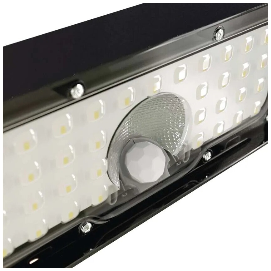 LED Saulės energijos prožektorius su judesio jutikliu LED/3,7V 3000mAh 4000K IP65 juoda