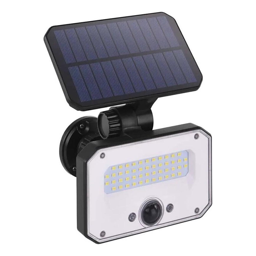 LED Saulės energijos prožektorius su judesio jutikliu SPILO LED/3,7V 3600mAh 3000K IP54 + nuotolinio valdymo pultas