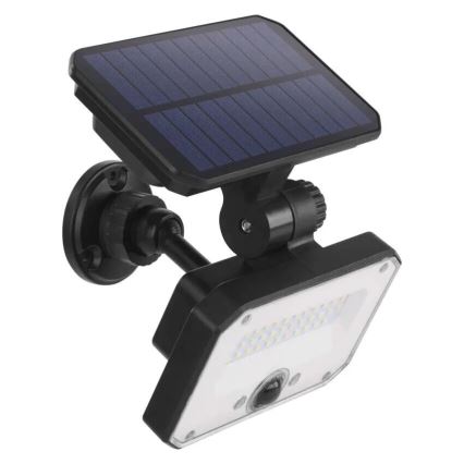 LED Saulės energijos prožektorius su judesio jutikliu SPILO LED/3,7V 3600mAh 3000K IP54 + nuotolinio valdymo pultas