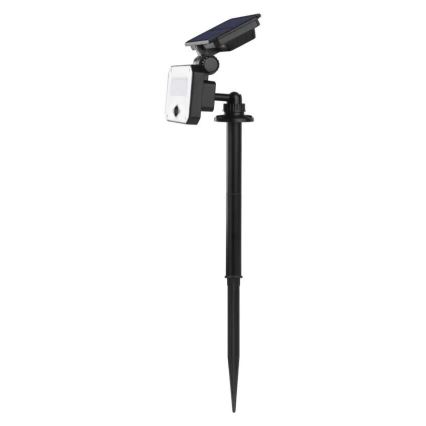 LED Saulės energijos prožektorius su judesio jutikliu SPILO LED/3,7V 3600mAh 3000K IP54 + nuotolinio valdymo pultas