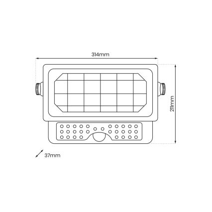 LED Saulės energijos prožektorius su jutikliu EPAD LED/10W/3000 mAh 7,4V 4000K IP65