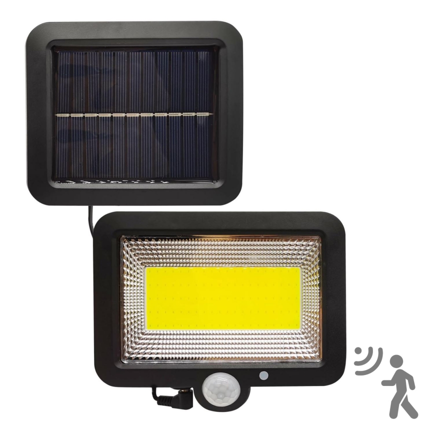 LED Saulės energijos prožektorius su jutiklliu DUO LED/1W/3,7V 1200 mAh IP44