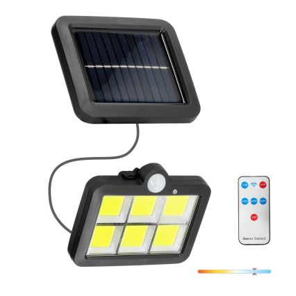 LED Saulės energijos prožektorius su jutiklliu LED/1,5W/3,7V 6000K IP44 1200 mAh