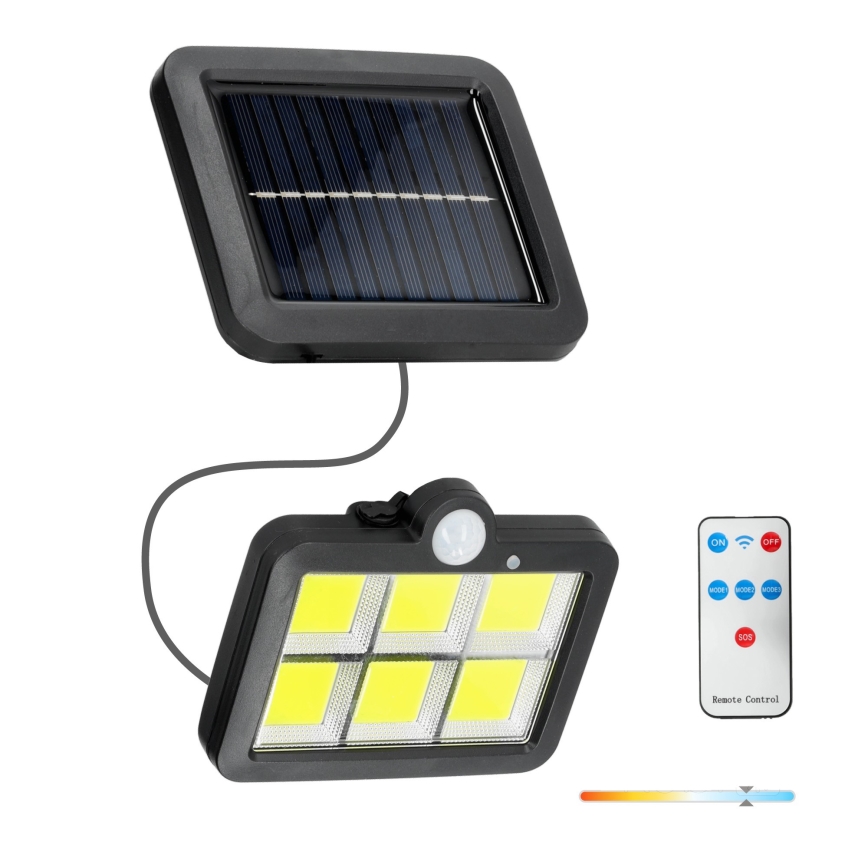 LED Saulės energijos prožektorius su jutiklliu LED/1,5W/3,7V 6000K IP44 1200 mAh
