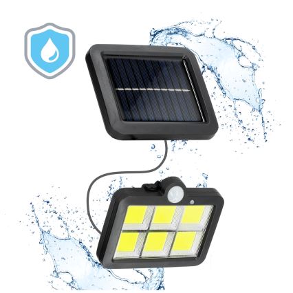 LED Saulės energijos prožektorius su jutiklliu LED/1,5W/3,7V 6000K IP44 1200 mAh