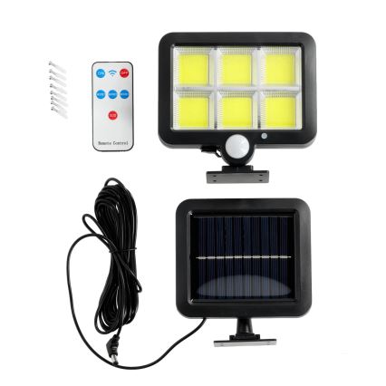 LED Saulės energijos prožektorius su jutiklliu LED/1,5W/3,7V 6000K IP44 1200 mAh