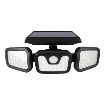 LED Saulės energijos prožektorius su jutiklliu LED/1,5W/3,7V 6000K IP44 2400 mAh