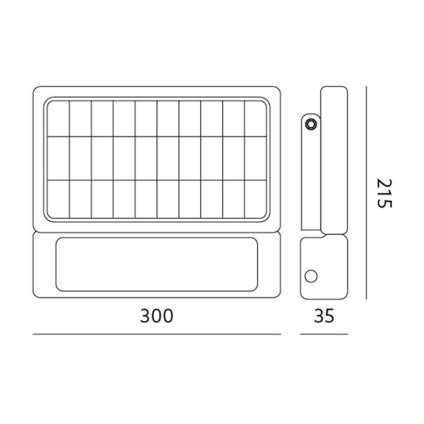 LED Saulės energijos prožektorius su jutiklliu LED/10W/3,7V 4000K IP65 7200 mAh
