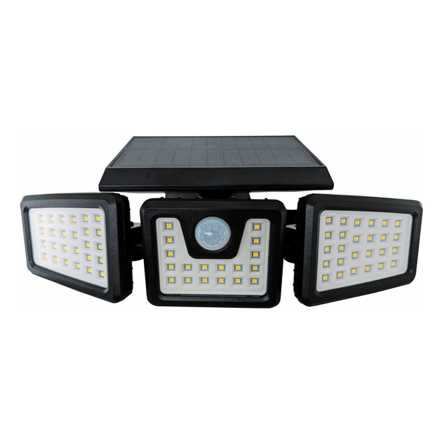 LED Saulės energijos prožektorius su jutiklliu LED/14W/3,7V 1800 mAh IP54