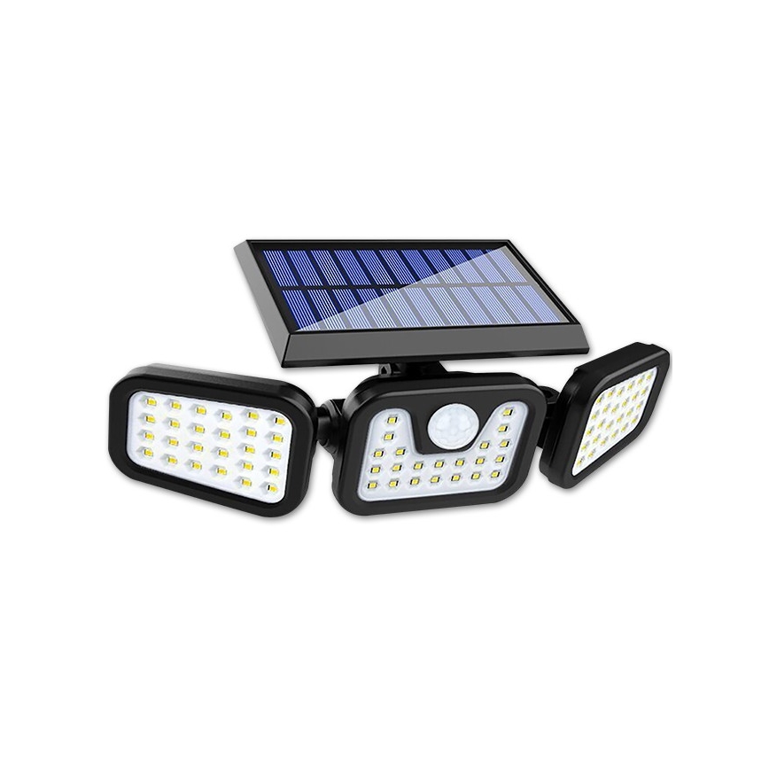 LED Lankstus saulės Prožektoriaus šviestuvas su jutikliu LED/15W/3,7V 2400 mAh IP54 4500K