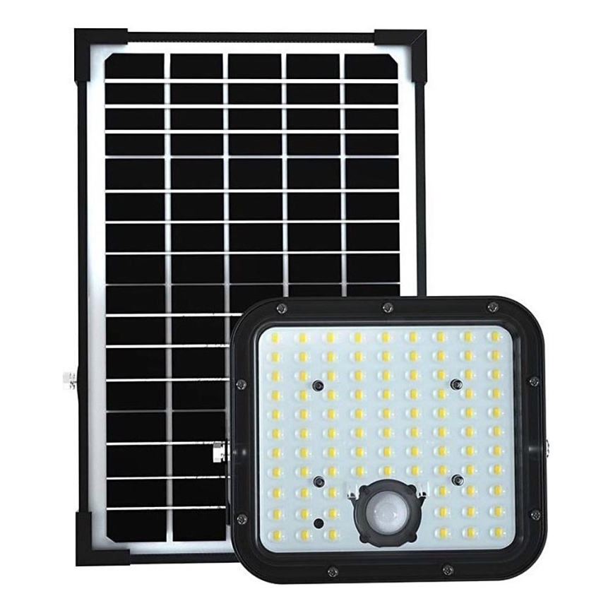LED Saulės energijos prožektorius su jutiklliu LED/30W/6,4V 6400K 6000 mAh + nuotolinio valdymo pultas