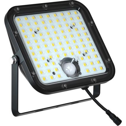 LED Saulės energijos prožektorius su jutiklliu LED/30W/6,4V 6400K 6000 mAh + nuotolinio valdymo pultas