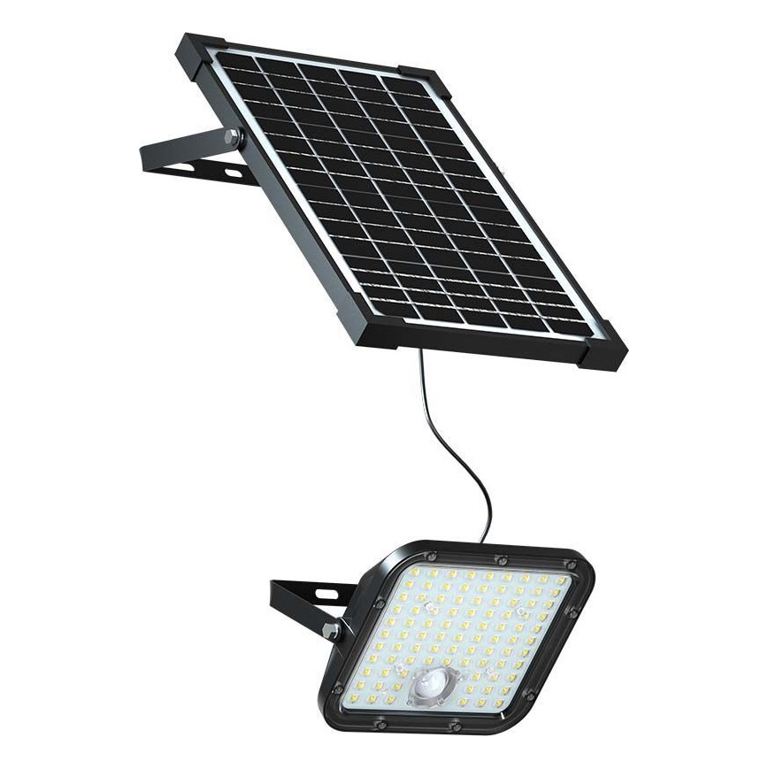 LED Saulės energijos prožektorius su jutiklliu LED/30W/6,4V 6400K 6000 mAh + nuotolinio valdymo pultas