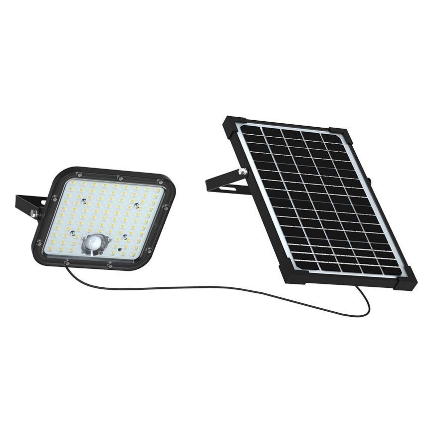 LED Saulės energijos prožektorius su jutiklliu LED/30W/6,4V 6400K 6000 mAh + nuotolinio valdymo pultas