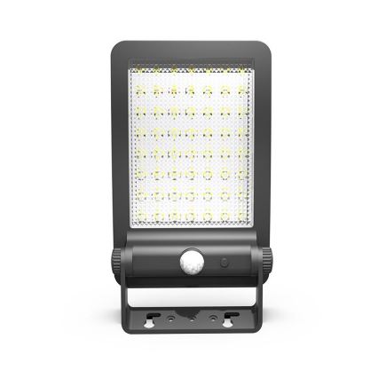 LED Saulės energijos prožektorius su jutiklliu LED/5W/3,7V 4000K IP54 juoda