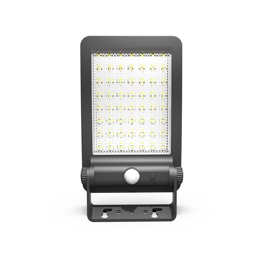 LED Saulės energijos prožektorius su jutiklliu LED/5W/3,7V 4000K IP54 juoda