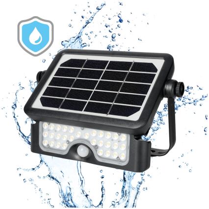 LED Saulės energijos prožektorius su jutiklliu LED/5W/3,7V 4000K IP65 3000 mAh