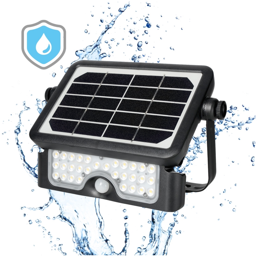 LED Saulės energijos prožektorius su jutiklliu LED/5W/3,7V 4000K IP65 3000 mAh