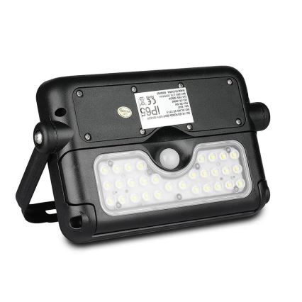 LED Saulės energijos prožektorius su jutiklliu LED/5W/3,7V IP65 4000K 3000 mAh