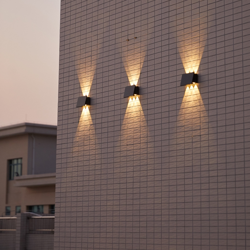 LED Saulės energijos sieninis šviestuvas ALF LED/4W/3,2V 3000K IP54 juodas
