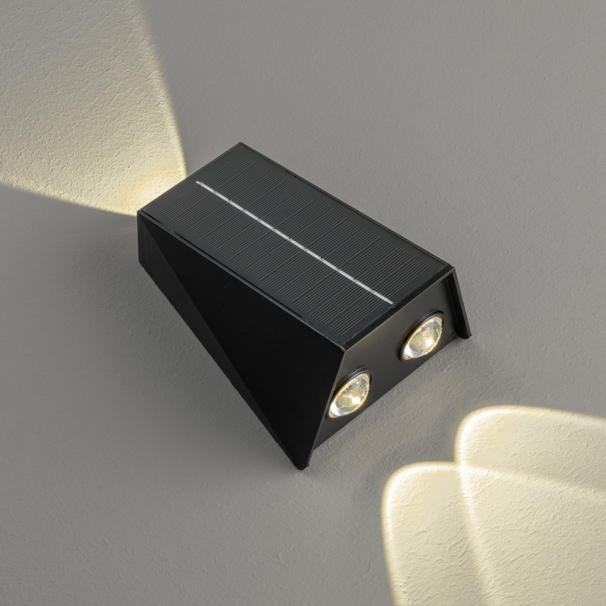 LED saulės energijos sieninis šviestuvas su jutikliu LED/2W/5V IP54