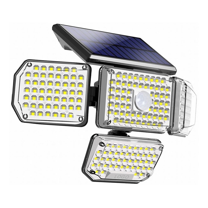 LED saulės energijos sieninis šviestuvas su jutikliu LED/5W/5,5V IP65