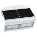 LED Saulės energijos sieninis šviestuvas su jutikliu LED/7W/3,7V 4000K IP65 baltas