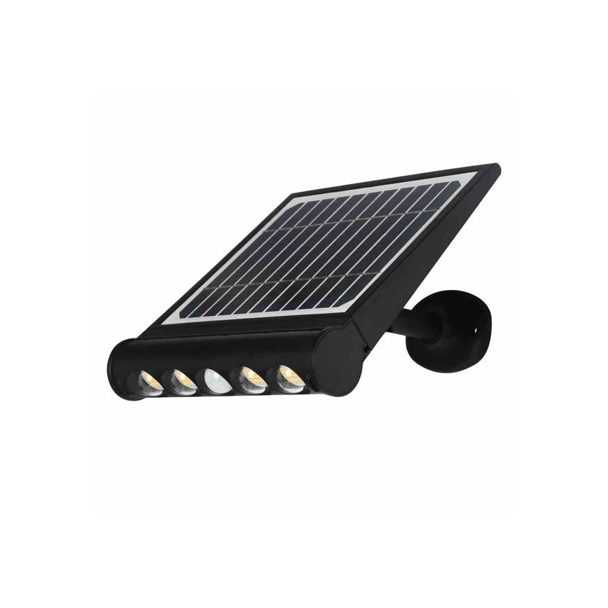LED Saulės energijos sieninis šviestuvas su jutikliu LED/8W/3,7V 4000 mAh 4000K IP65