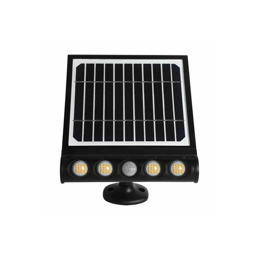 LED Saulės energijos sieninis šviestuvas su jutikliu LED/8W/3,7V 4000 mAh 4000K IP65