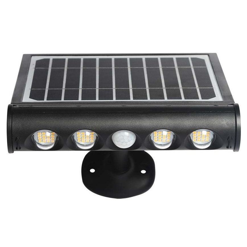 LED Saulės energijos sieninis šviestuvas su jutikliu LED/8W/3,7V IP65 3000K