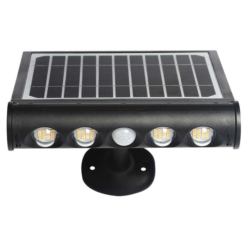 LED Saulės energijos sieninis šviestuvas su jutikliu LED/8W/3,7V IP65 6000K