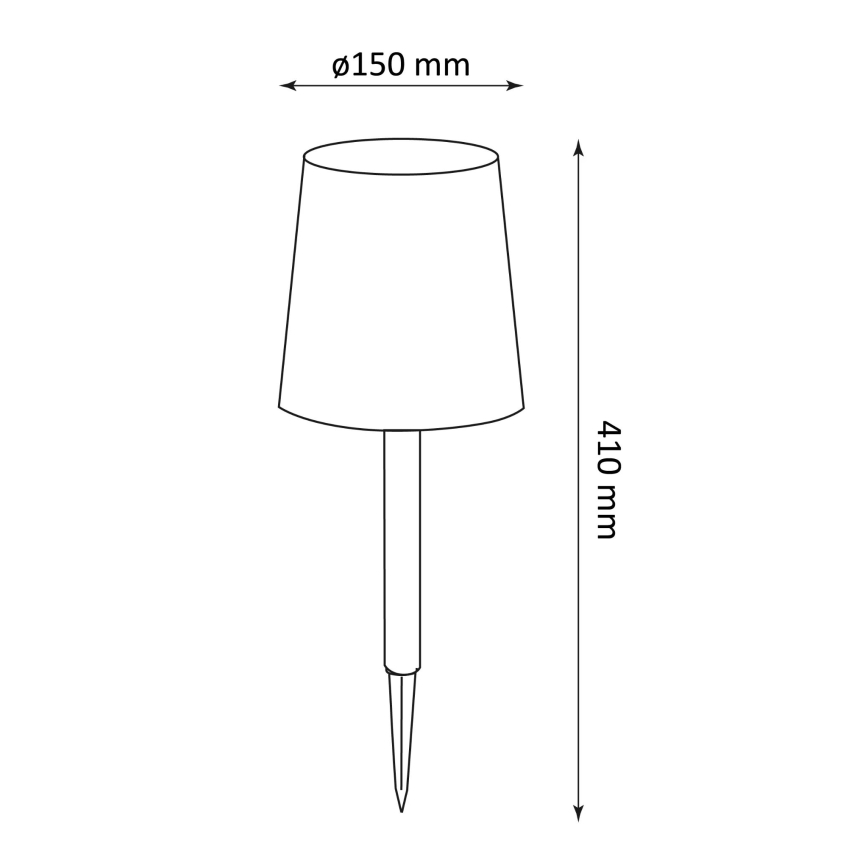 LED Saulės energijos šviestuvas RUMBA LED/1,2V IP44