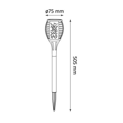 LED Saulės energijos šviestuvas su jutikliu FUEGO LED/1,2V 200 mAh IP44