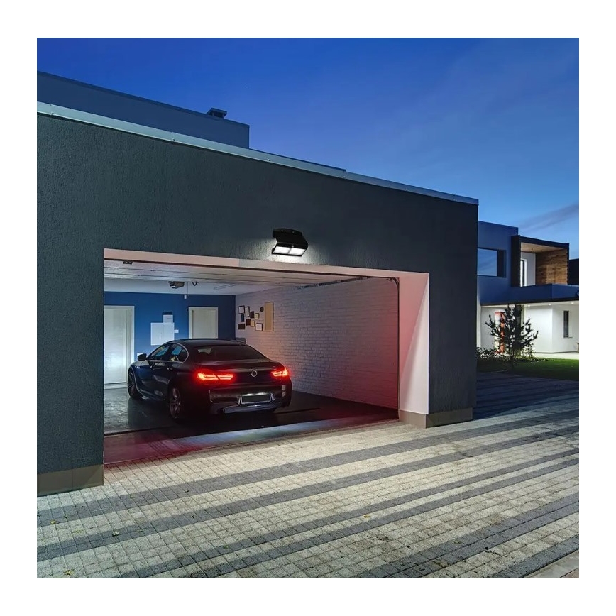 LED Saulės energijos šviestuvas su jutikliu LED/7W/3,7V 4000K IP65 juodas