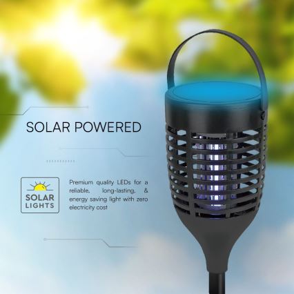 LED Saulės energijos vabzdžių gaudyklė 3in1 LED/1,3W/3,7V IP24 20 mm 2200 mAh