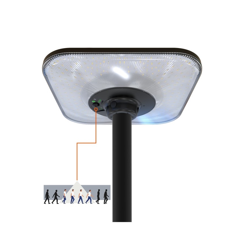 LED saulės gatvės šviestuvas su jutikliu SOLSUMI LED/25W/3,2V 3000/4000/6500K IP54 24000 mAh + nuotolinis valdymas