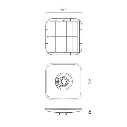 LED saulės gatvės šviestuvas su jutikliu SOLSUMI LED/25W/3,2V 3000/4000/6500K IP54 24000 mAh + nuotolinis valdymas