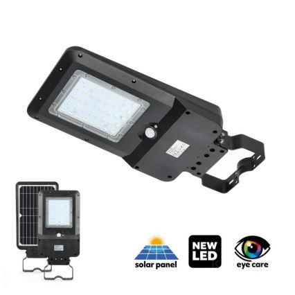 LED Saulės gatvės šviestuvas su jutikliu STREET LED/15W/7,4V 4000K IP65 5400 mAh