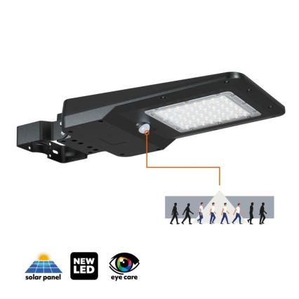 LED saulės gatvės šviestuvas su jutikliu STREET LED/20W/7,4V 3000/4000/6000K IP65 5400 mAh