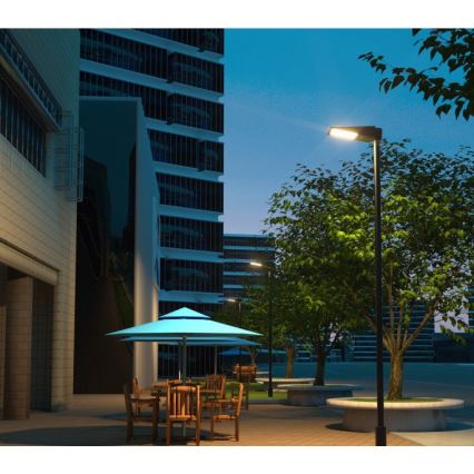 Reguliuojamas LED saulės gatvės šviestuvas su jutikliu STREET LED/30W/9,6V 3000/4000K 6000 mAh IP65 + nuotolinis valdymas