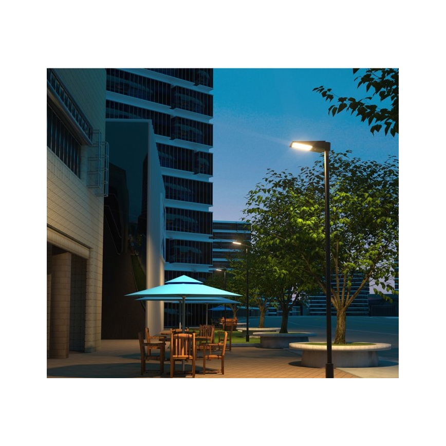 Reguliuojamas LED saulės gatvės šviestuvas su jutikliu STREET LED/30W/9,6V 3000/4000K 6000 mAh IP65 + nuotolinis valdymas